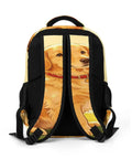 Back view of Happy Golden Retriever Printed Backpack For Everyday Carry Unisex Large Capacity Daypack Durable Polyester