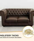 Fifty Pack Vintage Flower Head Upholstery Tacks Iron Metal Furniture Repair Nails decorative craft supplies with couch.