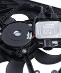 Close-up of Heavy Duty Engine Cooling Radiator Fan With Controller Fits Volvo XC60 S60 XC70 S80 V60 V70 2008 To 2016.