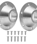 Built Tough Aluminum Rv Table Floor Mounting Base With Heavy Duty Pedestal Replacement Hardware Complete Screw Pack, chrome finish.