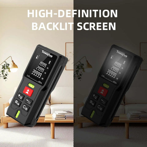 Professional Grade Laser Distance Meter Features Spot On Millimeter Precision And A Snappy One Ninety Six Foot Range For Effortless Room Layouts And No Sweat DIY Home Improvement Tasks