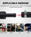 EVIL ENERGY 3/8 inch transmission oil cooler hose, 5 ft, SAE J1532, black rubber with clamp