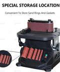 Tough As Nails Wood Sander With A Mighty 500 Watt Motor Vertical Oscillating Belt and Drum Kit with storage for sand rings and gaskets.
