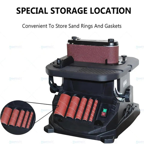 Tough As Nails Wood Sander With A Mighty 500 Watt Motor Vertical Oscillating Belt and Drum Kit with storage for sand rings and gaskets.