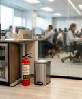 ABC Fire Extinguisher For Home And Vehicle, Two And A Half Pound Compact Fire Extinguisher in office kitchen area