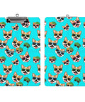 Dope Low Profile Acrylic Clipboard With Adorable Corgi Glasses Print Built For Desk Work Sturdy Writing Surface Fits Standard Letter Or A4 Paper Easy Clip And Smooth Glide For Notes And Sketches, low-profile acrylic clipboard with corgi print