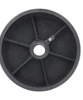 8 Inch Industrial Caster Wheel Replacement Heavy Duty Steel Rigid Caster for Warehouse Cart, showing solid steel wheel top view.