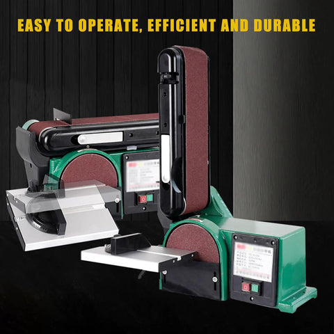 Knocks Rough Stock Flat Heavy Duty Electric Handheld Planer And Multifunctional Belt Sander With Rock Solid Cast Iron Base for efficient woodworking use.