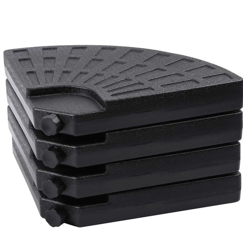 Fan Shaped Self Filled Umbrella Base Set Of Four For Cantilever Offset Umbrellas Water Or Sand Fill Cross Tile Compatible