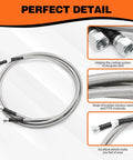 70 Inch Braided 6AN Transmission Cooler Hose Kit For TR6060 C5 C6 AOD 4L60E 4L80E TH350 TH400 700R4 2004R Heavy Duty Fluid Line Set