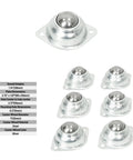One Inch Roller Ball Bearing Casters Six Pack With Seventy Pound Capacity Each Durable Galvanized Steel Design For Rock Solid Multi Directional Gliding Simple Swap For Carts Tables And Garage Builds