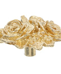 Gold Brass Peony Drawer Pulls Vintage Cabinet Hardware For Kitchen Bathroom Dresser Cupboard Furniture Easy Grip Flower Knob Handles With Classic Chinese Vintage Decor in gold brass floral design