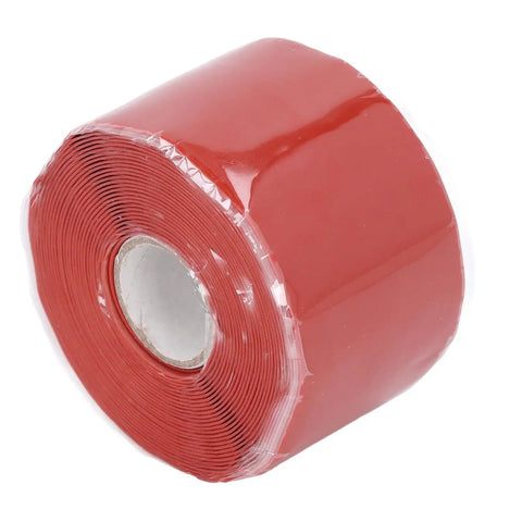 Self Adhesive Silicone Repair Tape 5m By 50mm For Hose And Pipe Leaks Quick Emergency Fix With Airtight Waterproof Seal Red Color