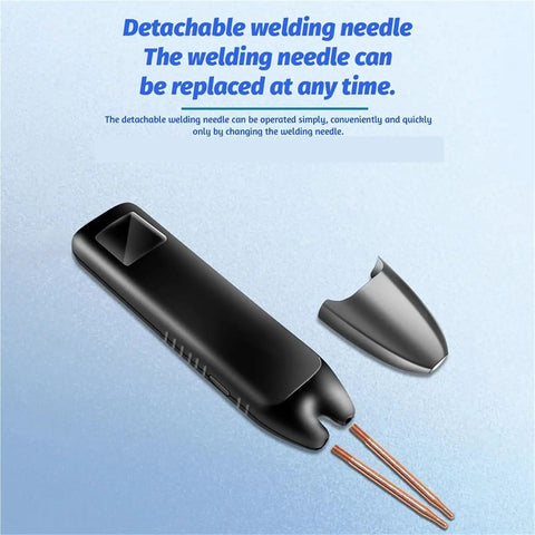 Portable Digital Spot Welder Handheld With Adjustable Power for Nickel Sheet showing detachable welding needle