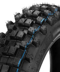 Close-up of off-road tread pattern on Dual Front 2.50-14 And Rear 3.00-12 Tire Tube Set For Dirt Bikes