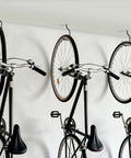 10 Pack Garage Bike Hooks, Heavy Duty Wall Mount And Ceiling Hooks For Vertical Bike Storage, Hang Up To 4 Bikes, installed with bikes
