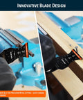 Built Different 3 Piece TiCN Carbide Oscillating Multi Tool Blade Set for Ripping Through Embedded Screws Bolts And Nails on wood and metal.