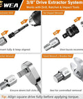 Solid 14-Piece Multi-Spline Screw Extractor Set For Your Garage With Easy Out Bits And Adapters To Rip Broken Bolts Out Like A Pro, 3/8 drive
