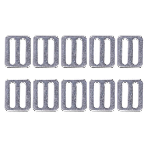 Heavy Duty Adjustable Buckle Fasteners 316 Stainless Steel Webbing Sliders Strap Keepers With Quick Release Clips 1 Inch Wide 10 Pack Built Tough For Bags Gear And Outdoor Use arranged in a grid against a white background