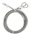 8.6 Ft 304 Stainless Steel Safety Garage Door Cable Set For 7 Ft Torsion Spring Doors Heavy Duty Opener Extension Two Pack In Silver Finish