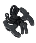Crossbow Cocking Rope With Double Handles Easy String Puller Cocker Aid, 65-inch rope with black handles, universal tool