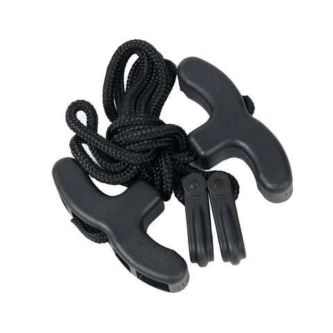 Crossbow Cocking Rope With Double Handles Easy String Puller Cocker Aid, 65-inch rope with black handles, universal tool