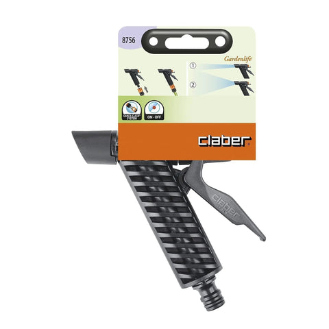 Professional Pistol Lance For Irrigation Systems, Heavy Duty Sprayer Attachment 8756, Black And Orange, trigger view