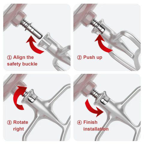 Installation steps for Stainless Steel Paddle Beater for 4.5 to 5 Qt Tilt-Head Stand Mixers, Polished Flat Beater Attachment.