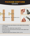 Installation instructions and measurements for 10 Pack Dope Matte Black Cabinet Knobs Set For Kitchen Cabinets And Dressers Easy Install Single Hole Hardware Zinc Alloy Drawer Knobs Modern Furniture Pulls For Cabinets And Drawers