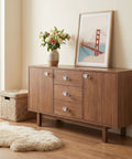 Mid-century sideboard with Crystal Clear Acrylic Dresser Knobs 20 Pack Diamond Shape Cabinet Knobs For Dresser Drawers Cupboards Wardrobe