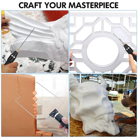 3 In 1 Foam Cutter Kit With Hot Wire Knife And Bow Cutter Pen for detailed carving and crafting on foam projects