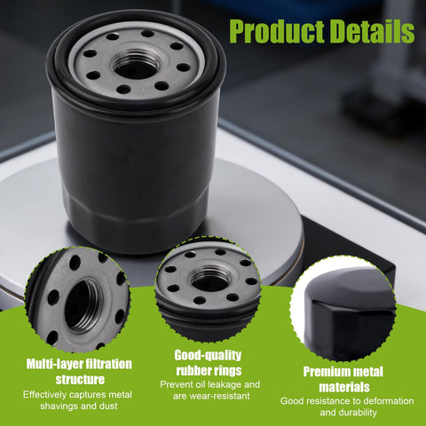 Two Pack Oil Filter Replacement For Transmission And Hydraulic Systems Fits A Wide Range Of Lawn Tractors And Outdoor Power Equipment Built Tough With Iron And Filter Paper Layers For Strong Filtration And Easy Install