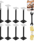 8 Pcs Adjustable Floor Jacks For Leveling And Sag Repair, Height Range 11 To 16 Inches, 5000 Lb Load Capacity, with wrench and gloves