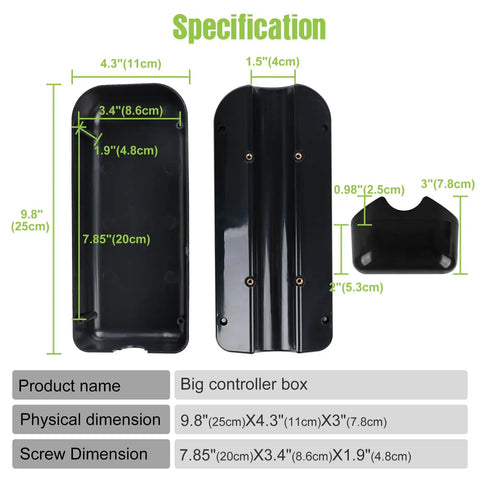 Heavy Duty Waterproof Ebike Controller Box And Sealed Electric Scooter Case With Dustproof Weather Hardened Housing dimensions and specs.