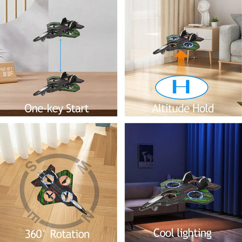 Dope Remote Control Drone For Kids 6 To 12 With Auto Hover And 360 Degree Flips, showing features like altitude hold and lighting