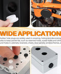 Top Rack 120 Pc Clear Rubber Hole Plugs Kit With 9 Sizes Silicone Snap Lock Seals Waterproof Sealing Buttons For Kitchen Furniture Diy Fixes Perfect Stuff, used on panels and holes