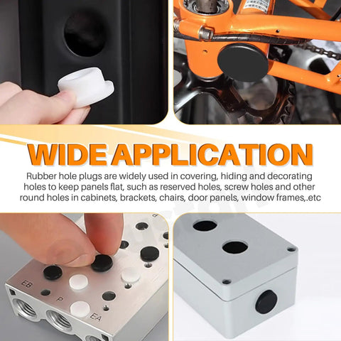 Top Rack 120 Pc Clear Rubber Hole Plugs Kit With 9 Sizes Silicone Snap Lock Seals Waterproof Sealing Buttons For Kitchen Furniture Diy Fixes Perfect Stuff, used on panels and holes