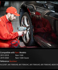 Technician replacing tire using impact wrench on Ram 1500, showcasing Front Left Or Right Abs Wheel Speed Sensor For Ram 1500 Classic 2013 2020.
