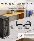 Computer connected to AR glasses using DisplayPort To USB-C Cable With Power Delivery For 4K Video And Audio From PC To USB-C Monitors Or AR Glasses, 6.6ft, No Driver Needed, Plug And Play, Power Supply Included, Works With Xreal Rokid Viture.