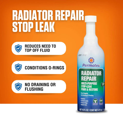 Radiator Stop Leak Treatment For Cars 16 Fl Oz Quickly Stops Leaks And Seepage Protects Against Coolant Loss Prevents Head Gasket Seepage Easy Pour Bottle
