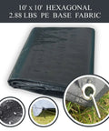 Heavy Duty Waterproof 10x10 Tarpaulin Ground Cover For Outdoor Camping, Rust-Resistant Grommets, 10 Mil Thick PE Floor Mat