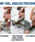 Top Shelf 6 Piece Double Ended Pin Vise Kit For Jewelry Making And Wire Twisting Features Hella Smooth Mini Hand Drill Handle For Copper Winding Diy Hairpin Keychain Jewelry used for detailed watchmaking and model making.