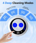 Control panel showing settings for 48 Khz Ultrasonic Retainer Cleaner Using UV C Sanitizing Power to Crush Daily Buildup Fast.