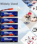 3.7V 600mAh LiPo Battery With JST Plug For UDI U817 U817A V959 V222 V929 RC Drones Quadcopters, 5-pack with charger.