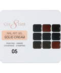 Pro Grade Solid Nail Gel Cream Palette For Nail Art With Ombre And Stamping For Full Coverage 9 Color Set HEMA Free And TPO Free