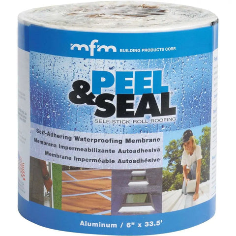 Peel And Seal Aluminum Roll 6 Inch By 33.5 Foot Workhorse Heavy Duty Weatherproof Roofing Sealant Tape packaging