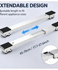 Heavy Duty Adjustable Appliance Mover Dolly With 24 Silent Wheels For Washing Machine And Sofa Moving, telescopic extendable design from 45-70cm.