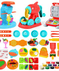 59 Piece 3 In 1 Dough Set For Kids Ages 3 To 8, Art Crafts Dough Tools Kit With noodle maker, ice cream mold, hamburger mold
