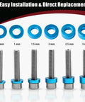 24 Piece M3 Aluminum Shock Tower Mount Washer Kit CNC Machined Flat Spacers Upgrade Part For Tamiya TT-01 TT-02 XV-01 XV-02