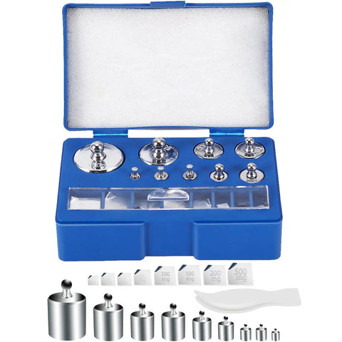 Pro Grade 17 Piece Calibration Weights Set For Digital Balances And Jewelry Scales Stainless Steel 0.01 g To 100 g Range